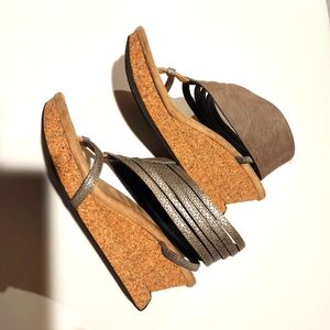 Modzori Convertible Cork Wedge Sandal